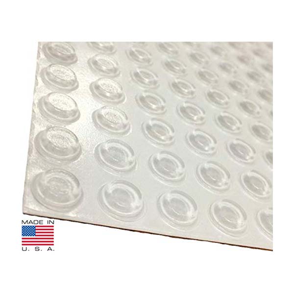 Self Adhesive Furniture Pads Picture Frame Spacers Set of 20 Rubber Feet for Cutting Boards Glass Table Top Bumpers 1 Inch Square Self Stick Pads GorillaGrit Clear Rubber Bumpers Large 