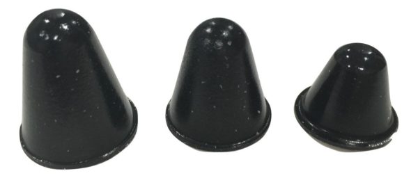 Conical Rubber Bumpers Black - 16 PC Combo