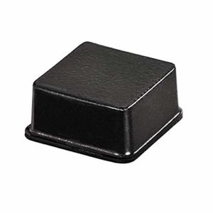 Black Tall Square Adhesive Rubber Bumper