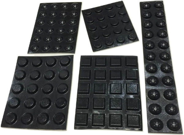 Black Adhesive Bumper Pads Combo (Round, Spherical, Square)